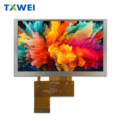 Display LCD da 5 pollici 800 * 480 650nits Luminosità Interfaccia RGB Display tattile personalizzabile