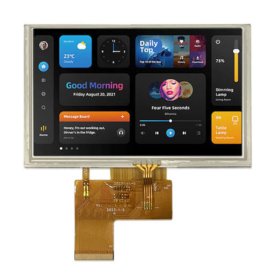 Display LCD TFT da 5 pollici IPS/TN 800 * 480 Port RGB ad alta definizione 40PIN Alta luminosità personalizzabile