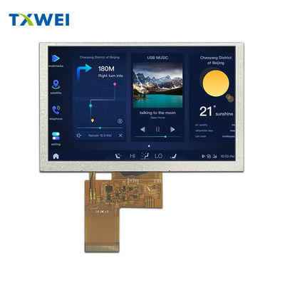 Display LCD TFT da 5 pollici con interfaccia RGB IPS a vista completa 800 * 480 TFT a tocco capacitivo ad alta definizione