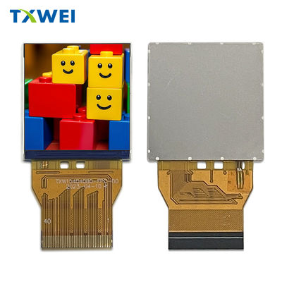 Schermo LCD per orologio telescopico quadrato da 1,54 pollici 320*320 con retroilluminazione da 60mA e interfaccia RGB a 18 BIT