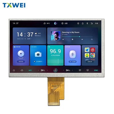 7 pollici schermo LCD di navigazione auto 1024 * 600 Luminosità 450cd/m2 Pannello strumenti moto