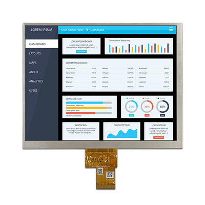 8.0-inch High Definition IPS Car Navigation LCD Display Screen Con 1024*768 pixel e ampia gamma di temperature