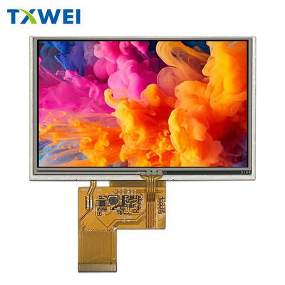 Schermo LCD TFT resistivo da 5 pollici 800*480 per apparecchiature di controllo industriale, display, monitoraggio, monitor